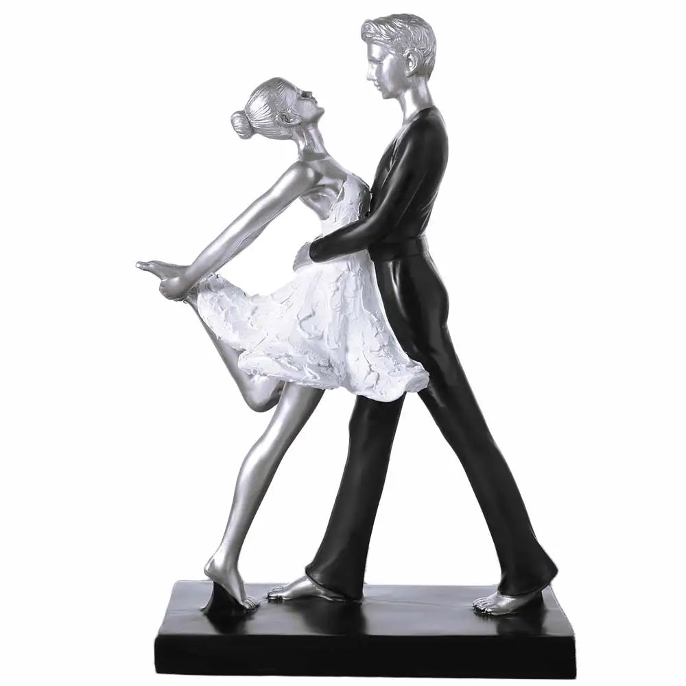 Charou-Sculpture couple danseur en résine