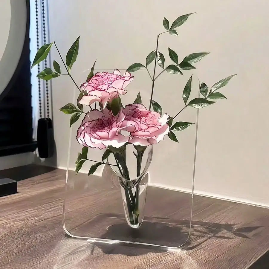 Deva-Vase design minimaliste transparent – décoration florale moderne