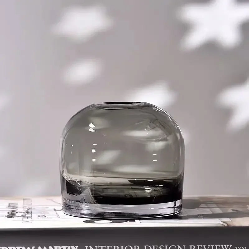 Vase en verre fumé ou transparent – Style européen