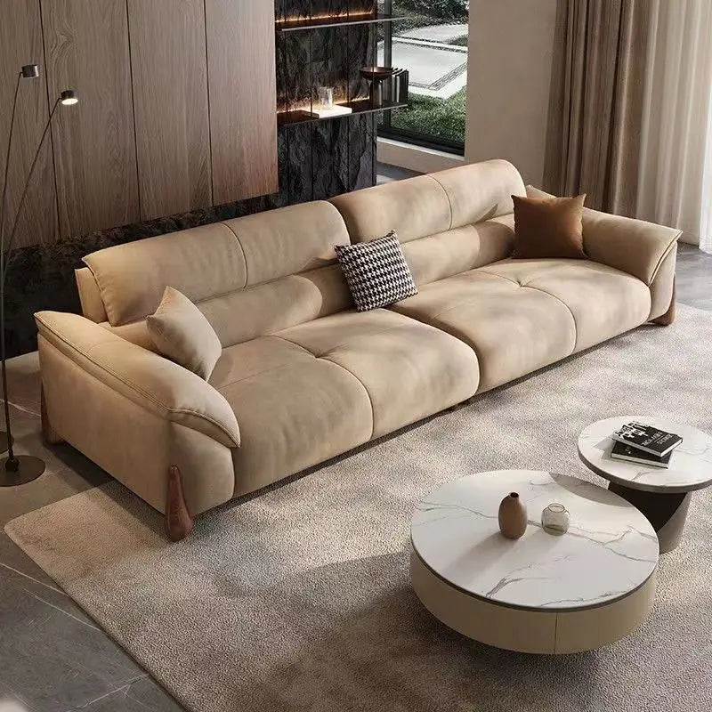 Théo-Canapé design italien en tissu bouclé – grand canapé moderne salon