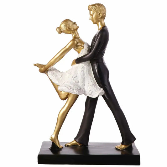 Charou-Sculpture couple danseur en résine