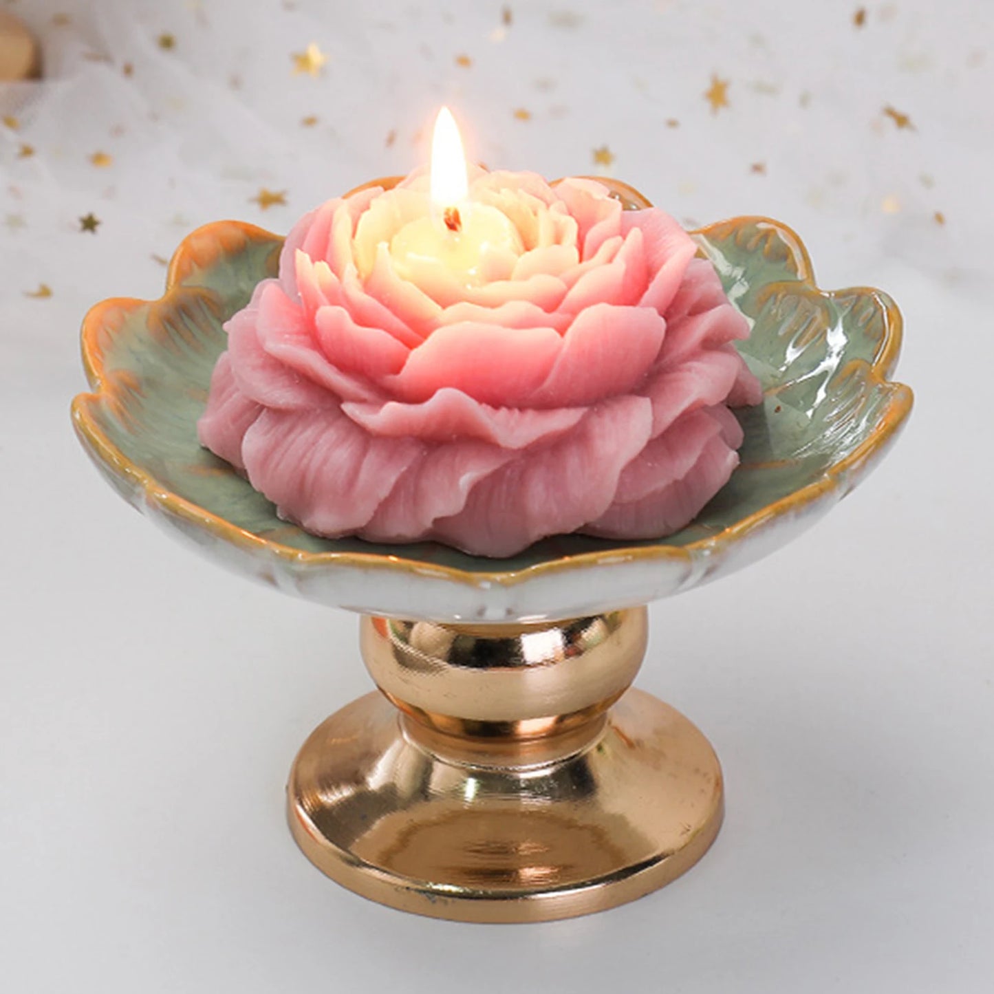 Fleur-Présentoir à dessert sur pied – coupelle élégante design floral