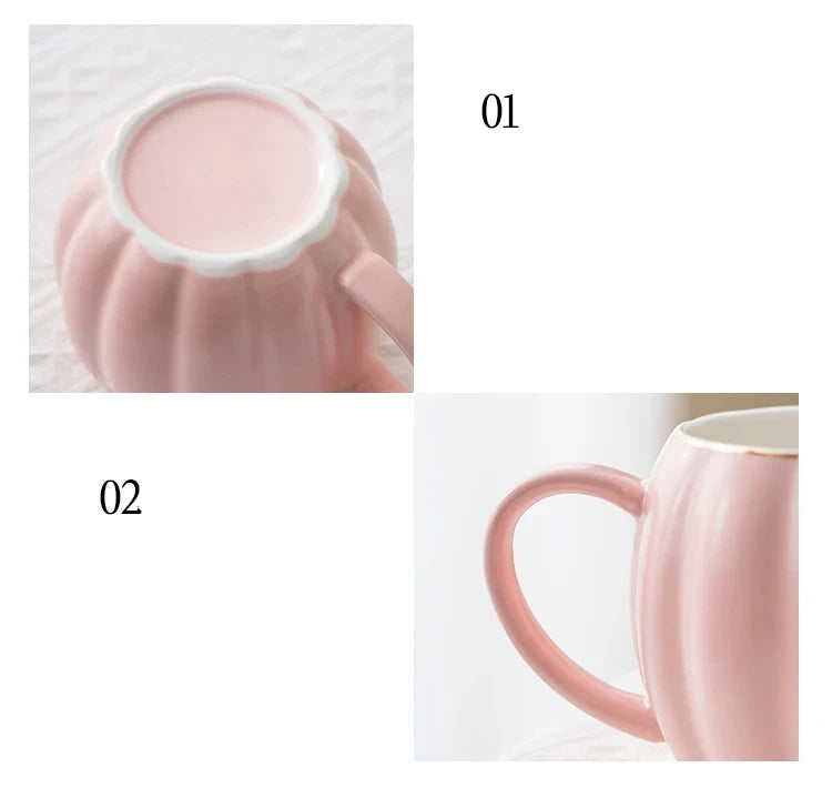 Tasse à café en porcelaine avec couvercle – Style classique