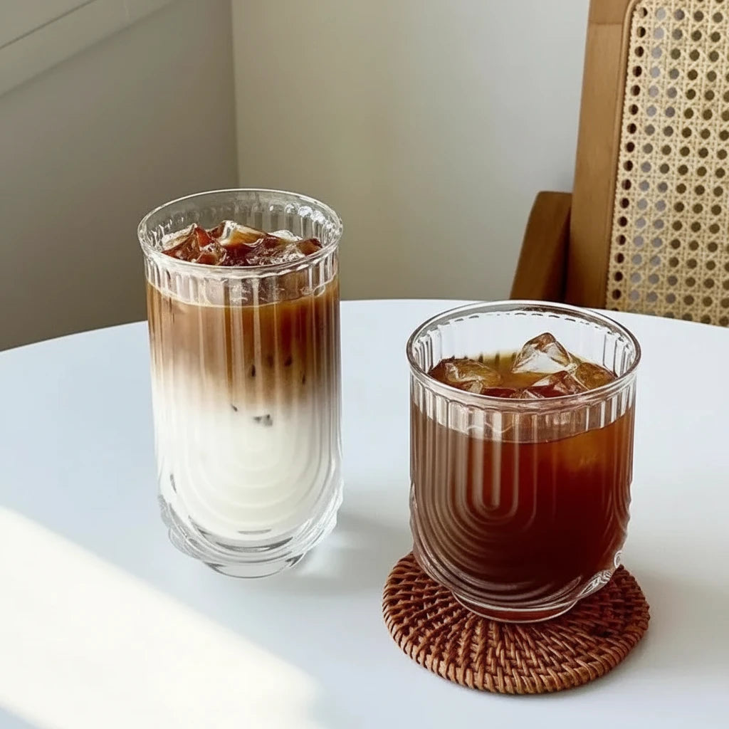 Rainbow-Verre strié transparent – 2 tailles disponibles