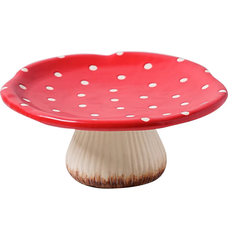 Lutin-Service en porcelaine décor champignon rouge