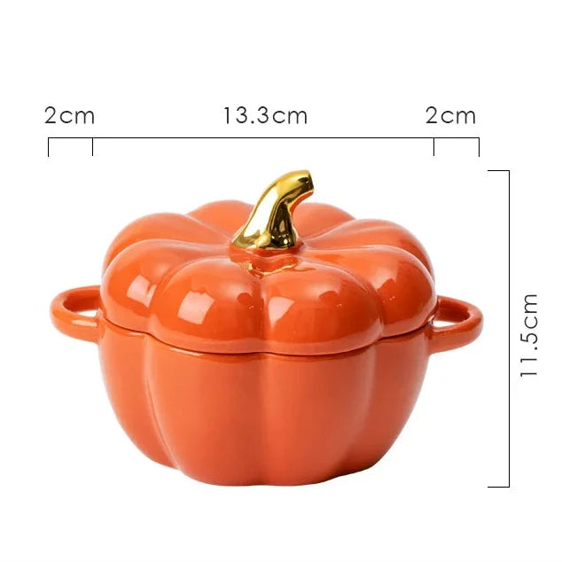 Bol citrouille en céramique avec couvercle – Décoration & art de la table