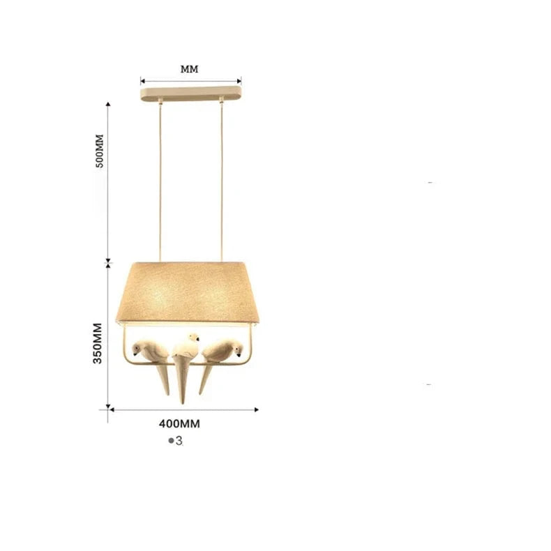 Bird-Suspension oiseaux design – lumière blanche ou chaude