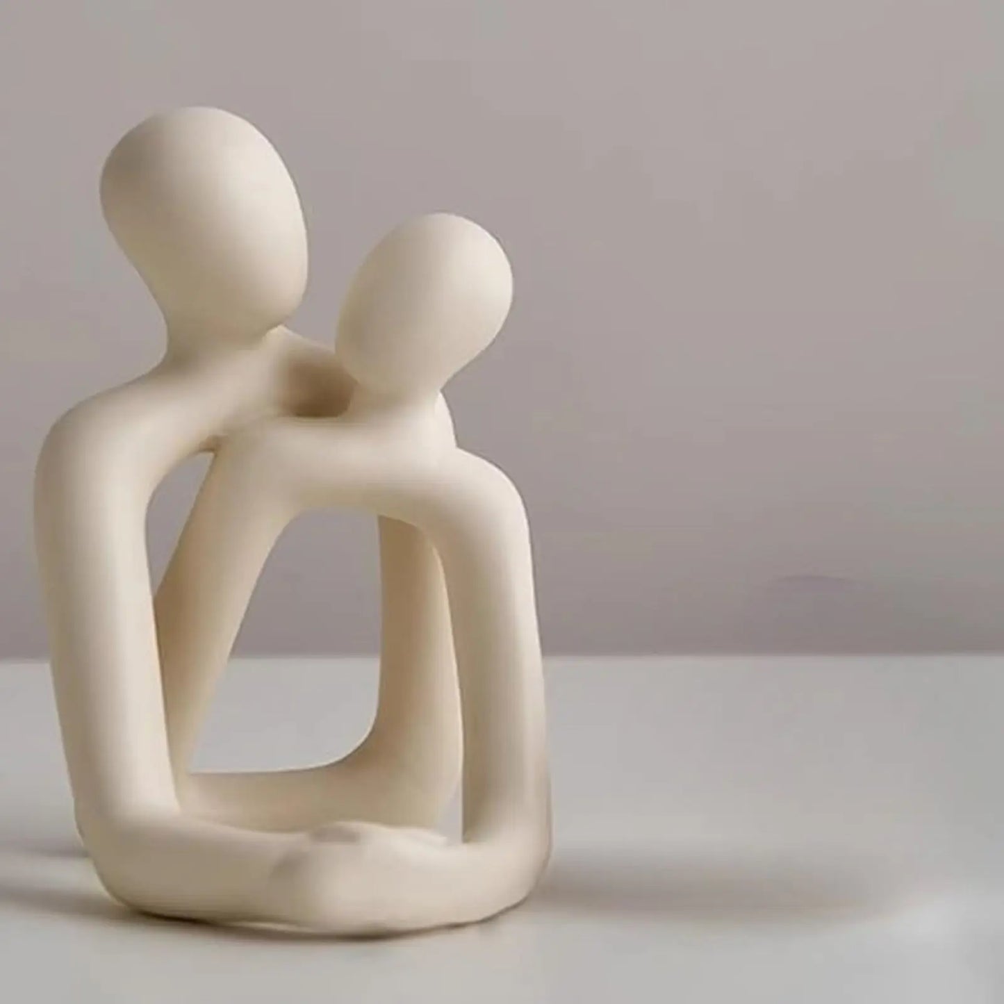 Flamme-Statue décorative en résine – Couple minimaliste porte-bougie