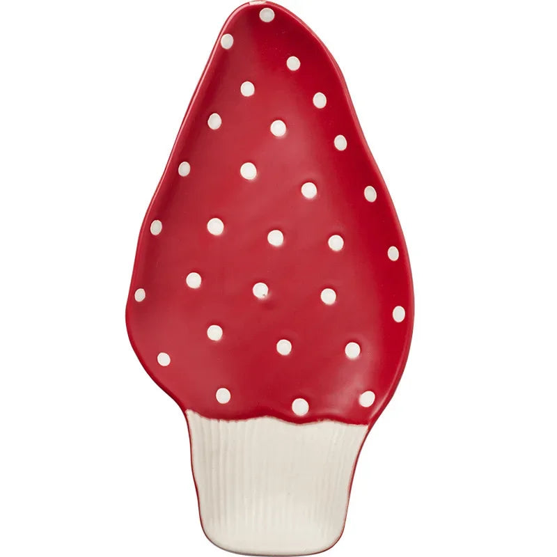 Lutin-Service en porcelaine décor champignon rouge