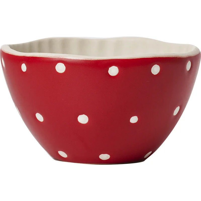 Lutin-Service en porcelaine décor champignon rouge