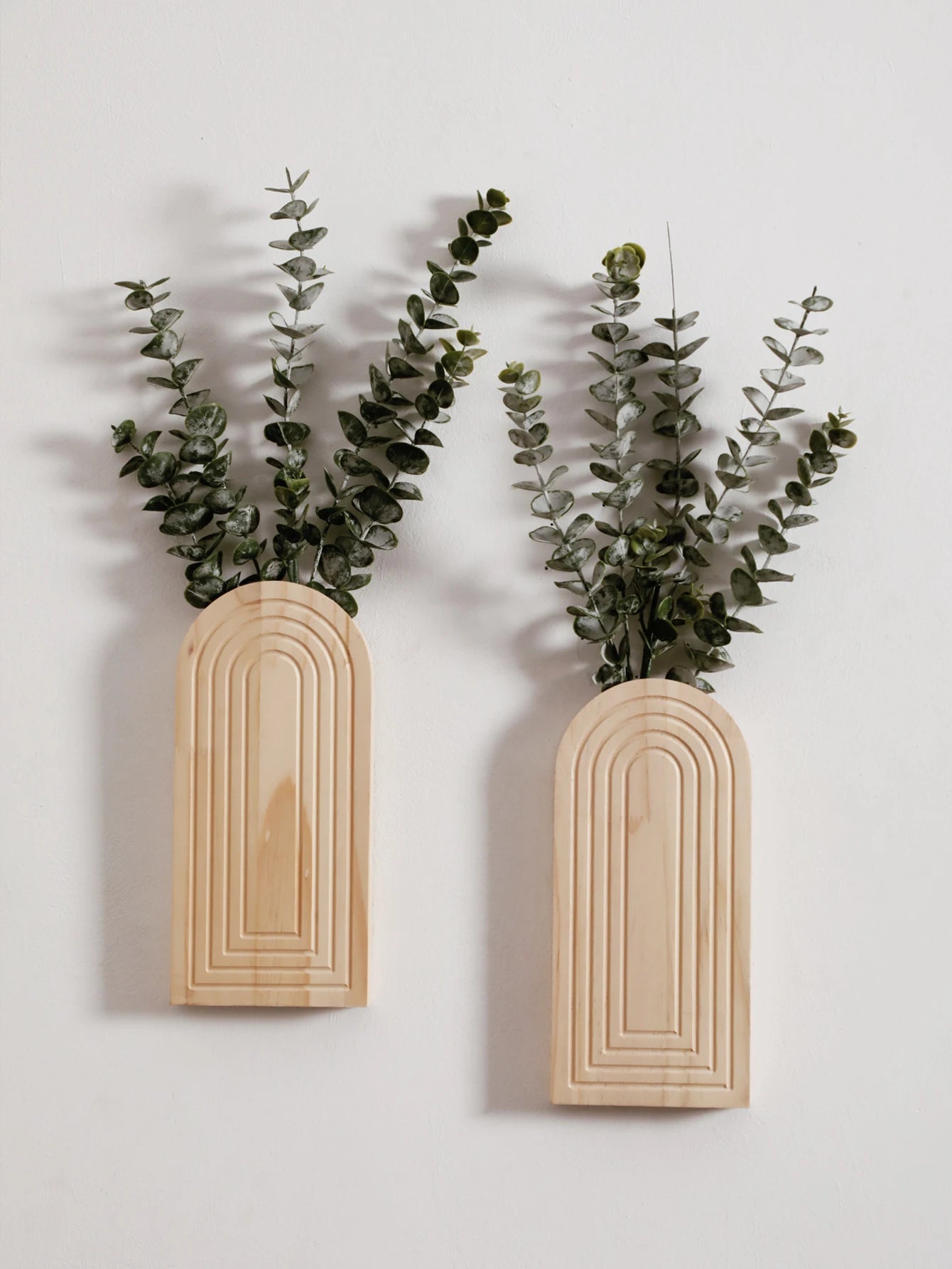 Fuita-Vase mural en bois bohème – décoration murale naturelle (à l’unité ou en lot de 2)