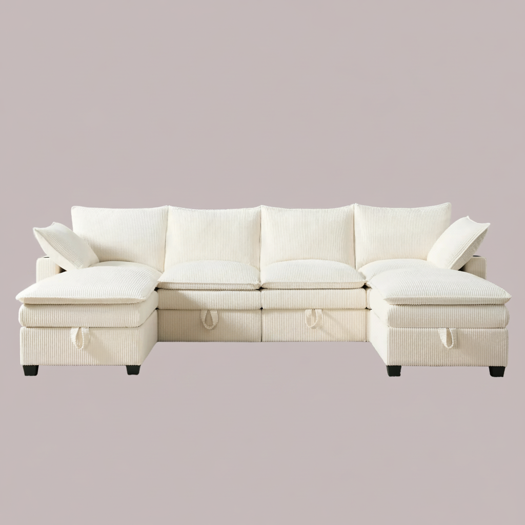 Illa-Canapé design en tissu côtelé – Style moderne et confortable