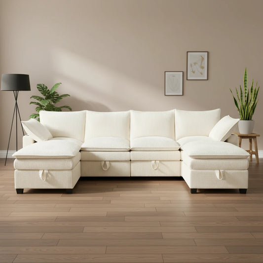 Illa-Canapé design en tissu côtelé – Style moderne et confortable