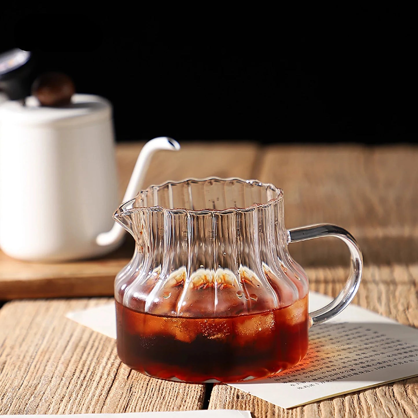 Slow-Cafetière Coffee en Verre avec Filtre