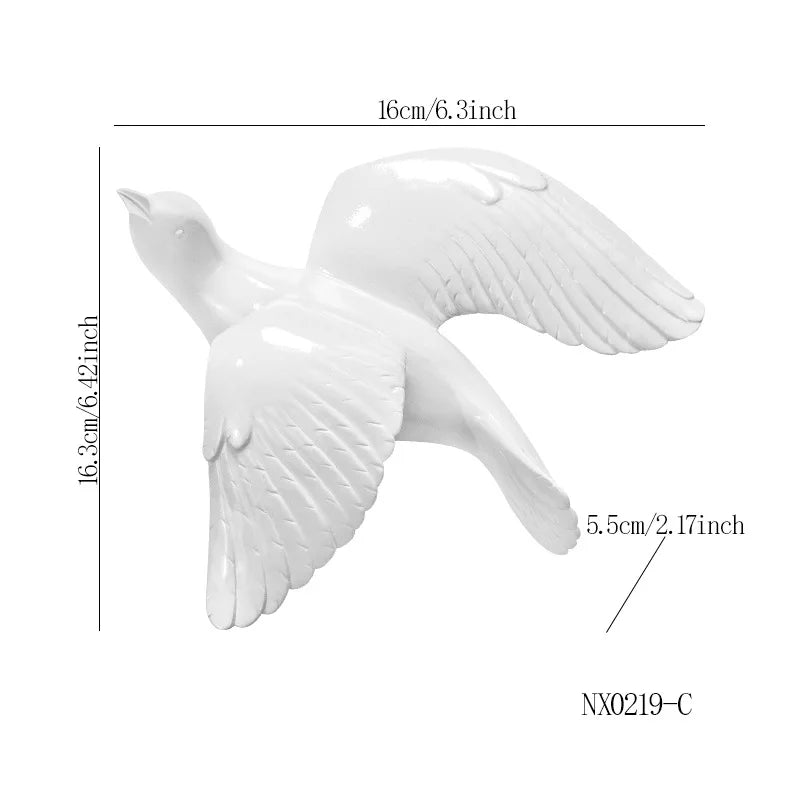 Vola-Décoration murale oiseaux dorés – Design bohème chic et moderne