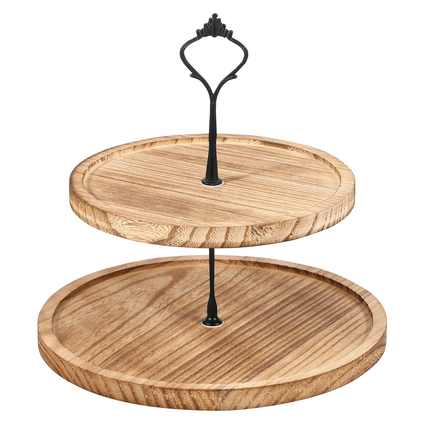 Duchesse-Présentoir à gâteaux rond à 2 ou 3 niveaux effet bois