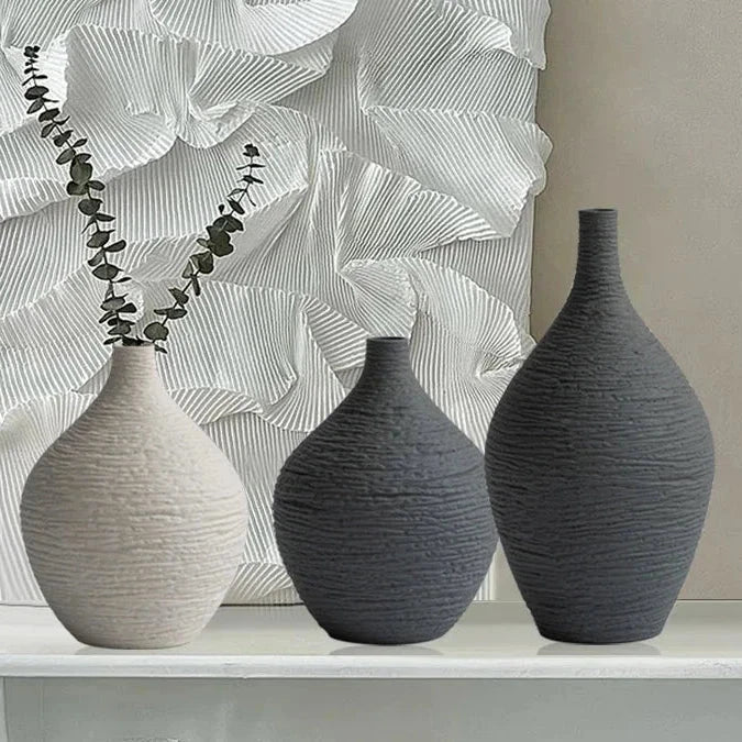Valo-Vase décoratif en céramique style nordique – Élégance minimaliste