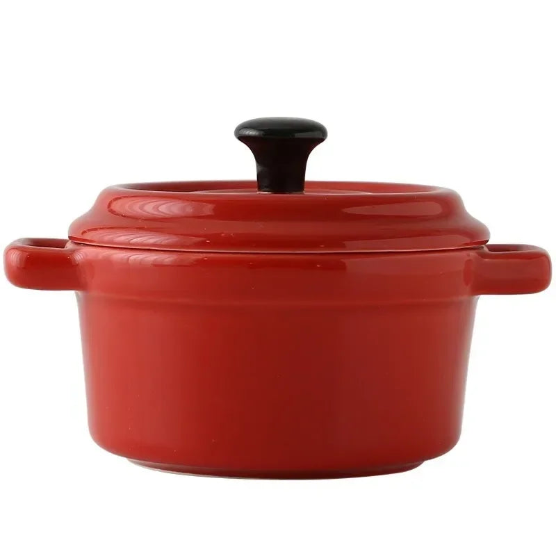 Florence-Mini cocotte en céramique avec couvercle – Élégance et cuisson individuelle