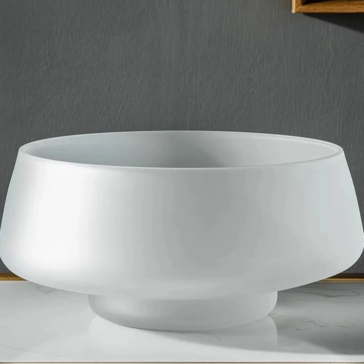 Vase en verre dépoli – Décoration florale & hydroponique