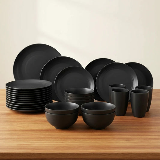 futi-Service de pique-nique réutilisable 16 pièces – vaisselle légère pour repas en extérieur