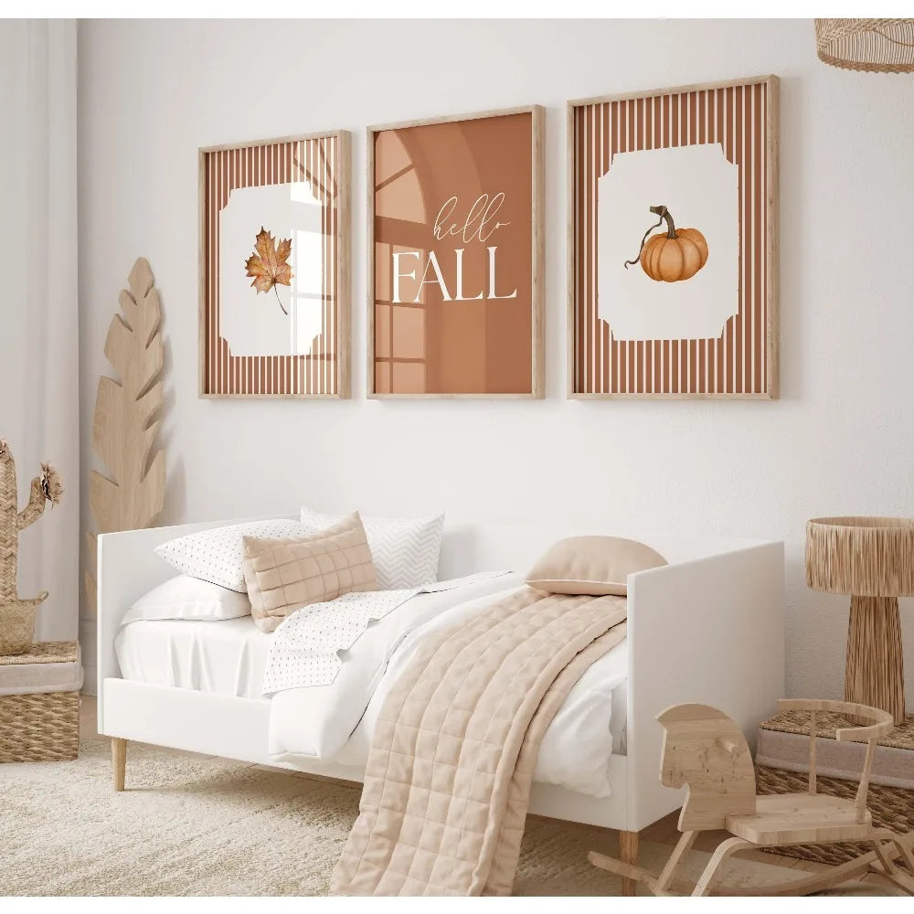 Lot de 3 Impressions sur Toile – Paysages Vintage Sans Cadre