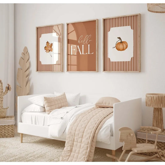 Lot de 3 Impressions sur Toile – Paysages Vintage Sans Cadre