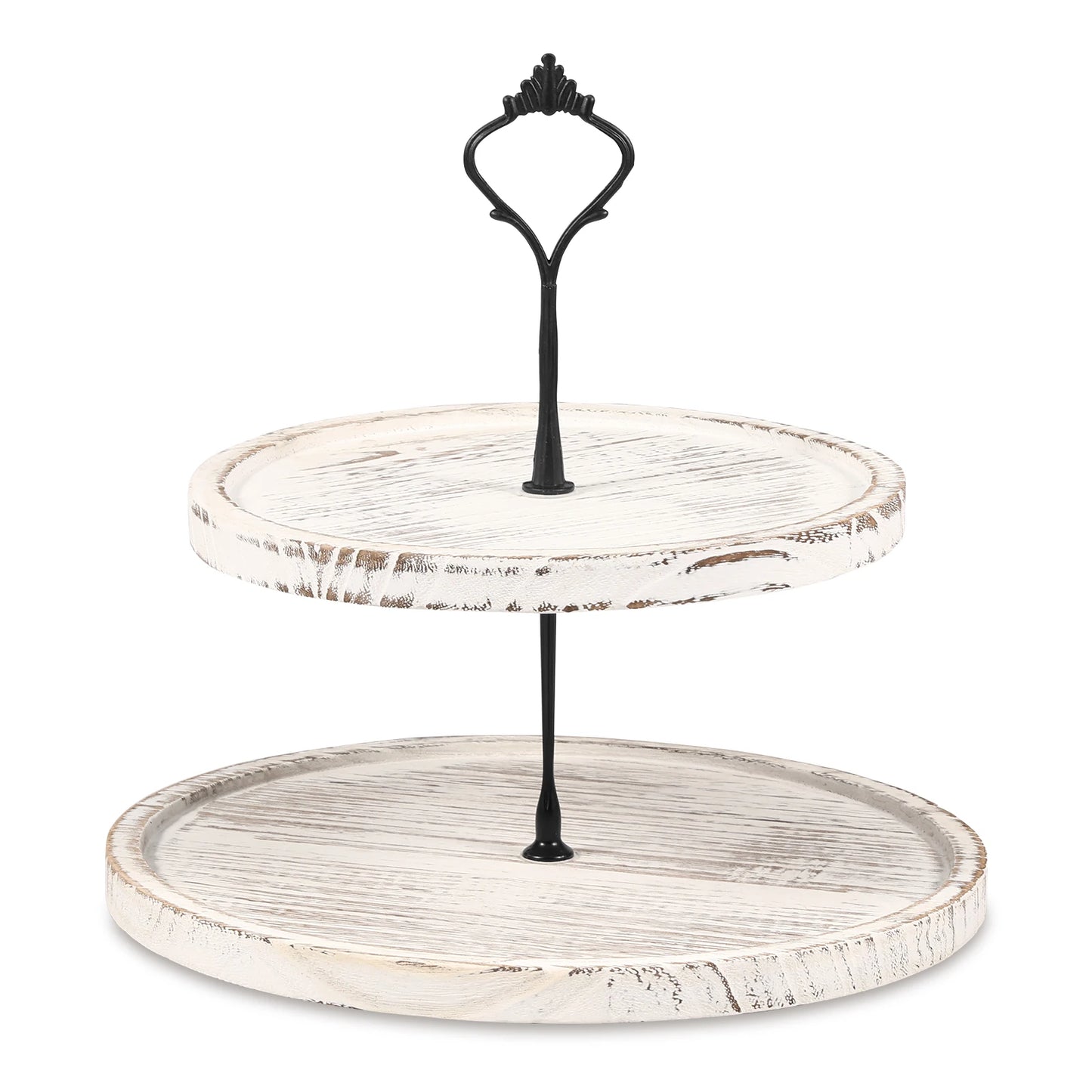 Duchesse-Présentoir à gâteaux rond à 2 ou 3 niveaux effet bois