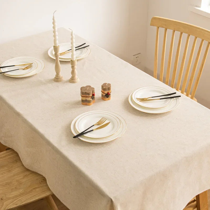Houda-Nappe effet lin naturel – Élégance minimaliste