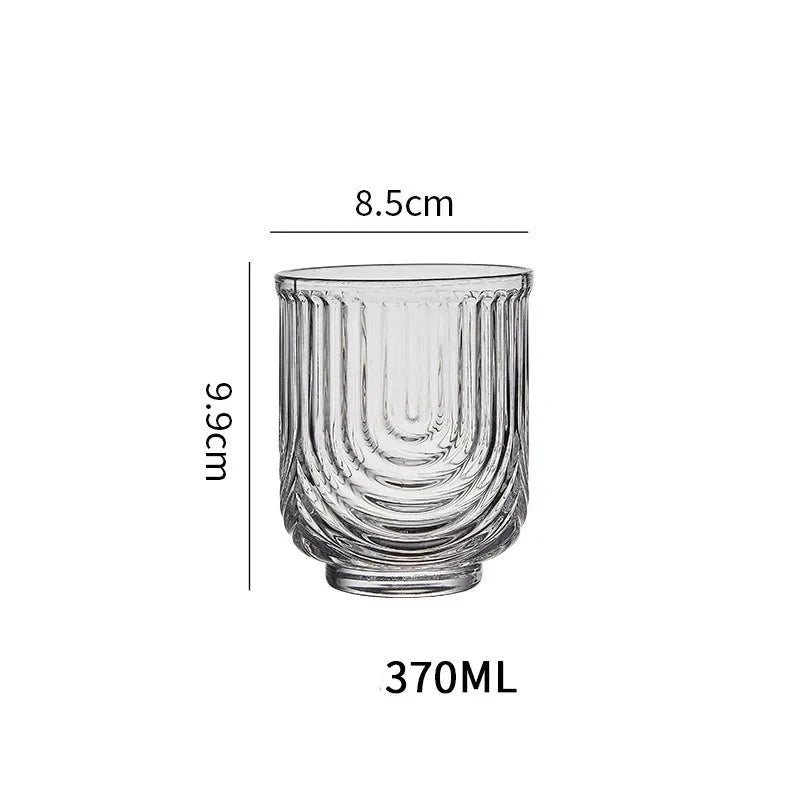 Rainbow-Verre strié transparent – 2 tailles disponibles