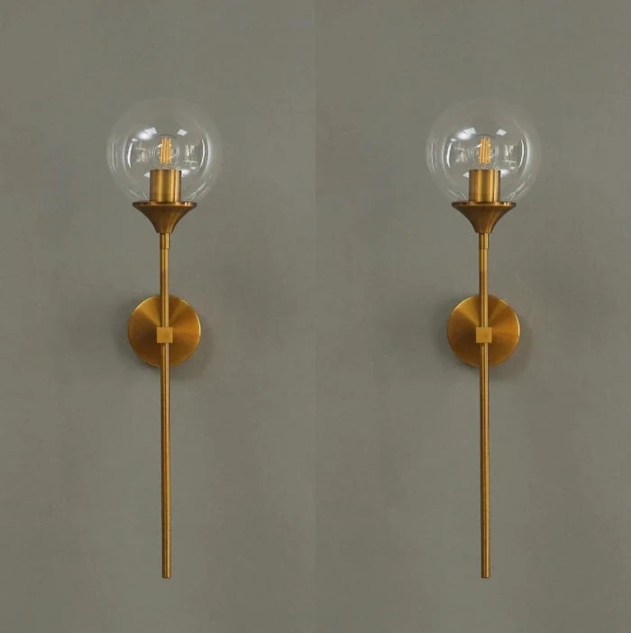 George-Applique murale boule en verre – Luminaire design noir ou doré