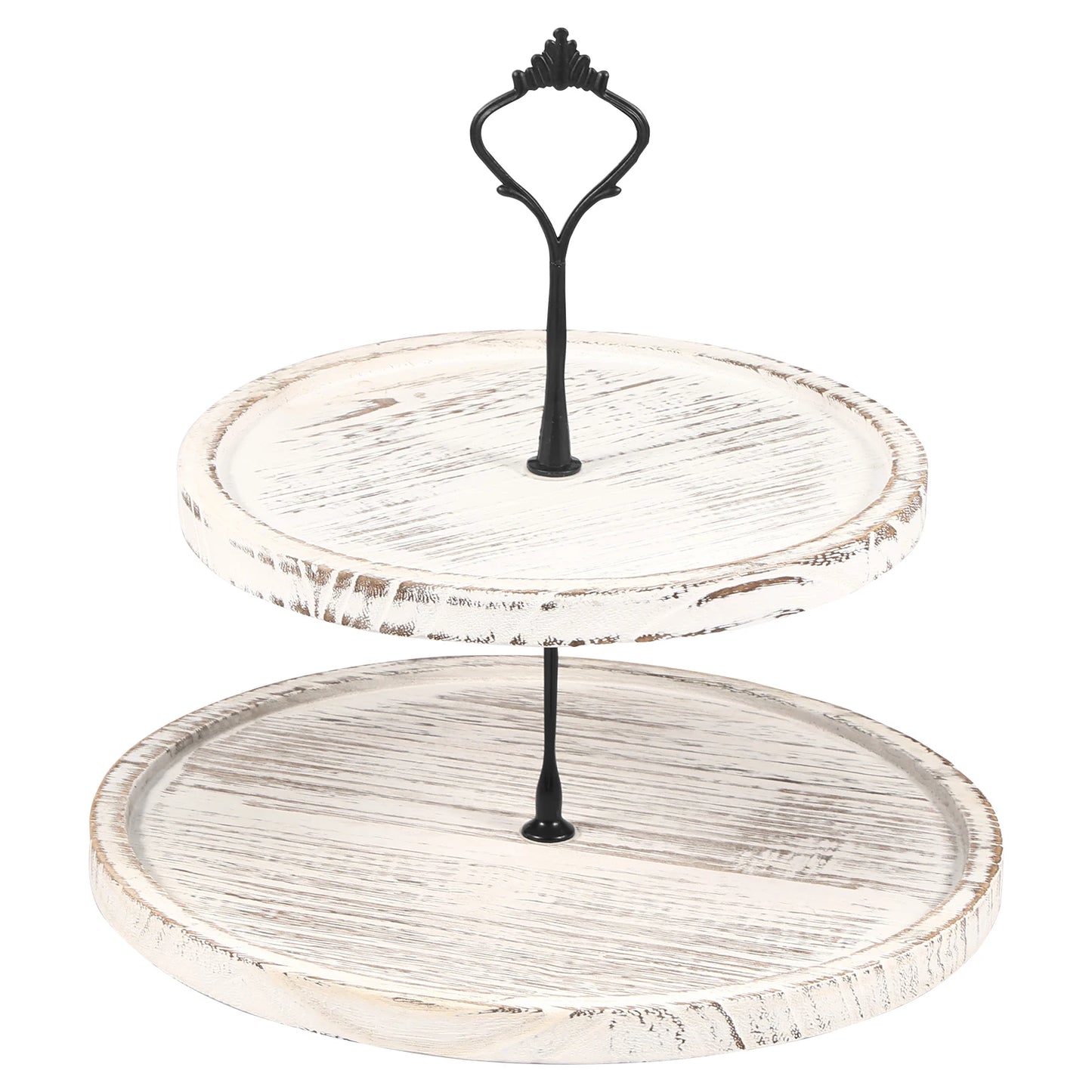 Duchesse-Présentoir à gâteaux rond à 2 ou 3 niveaux effet bois