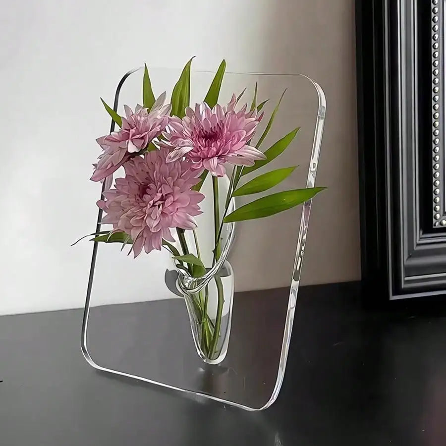Deva-Vase design minimaliste transparent – décoration florale moderne