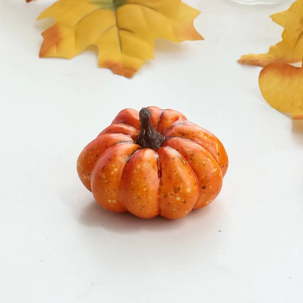 Lot de 10 mini citrouilles artificielles – Décoration d’automne