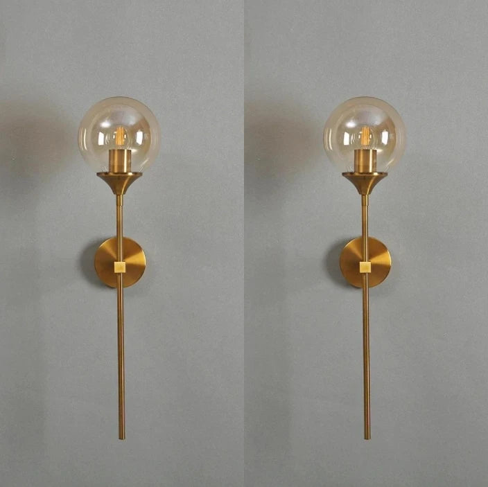 George-Applique murale boule en verre – Luminaire design noir ou doré
