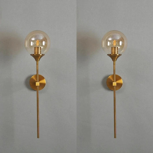 George-Applique murale boule en verre – Luminaire design noir ou doré