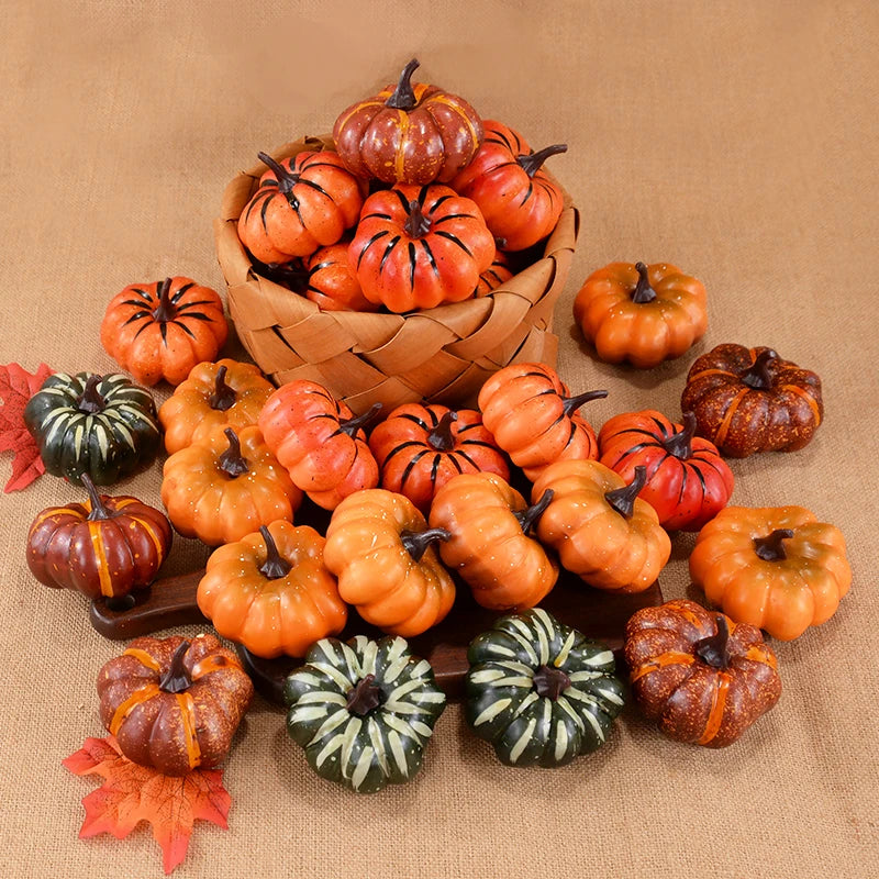 Mini citrouille artificielle décorative – Ornement d’automne