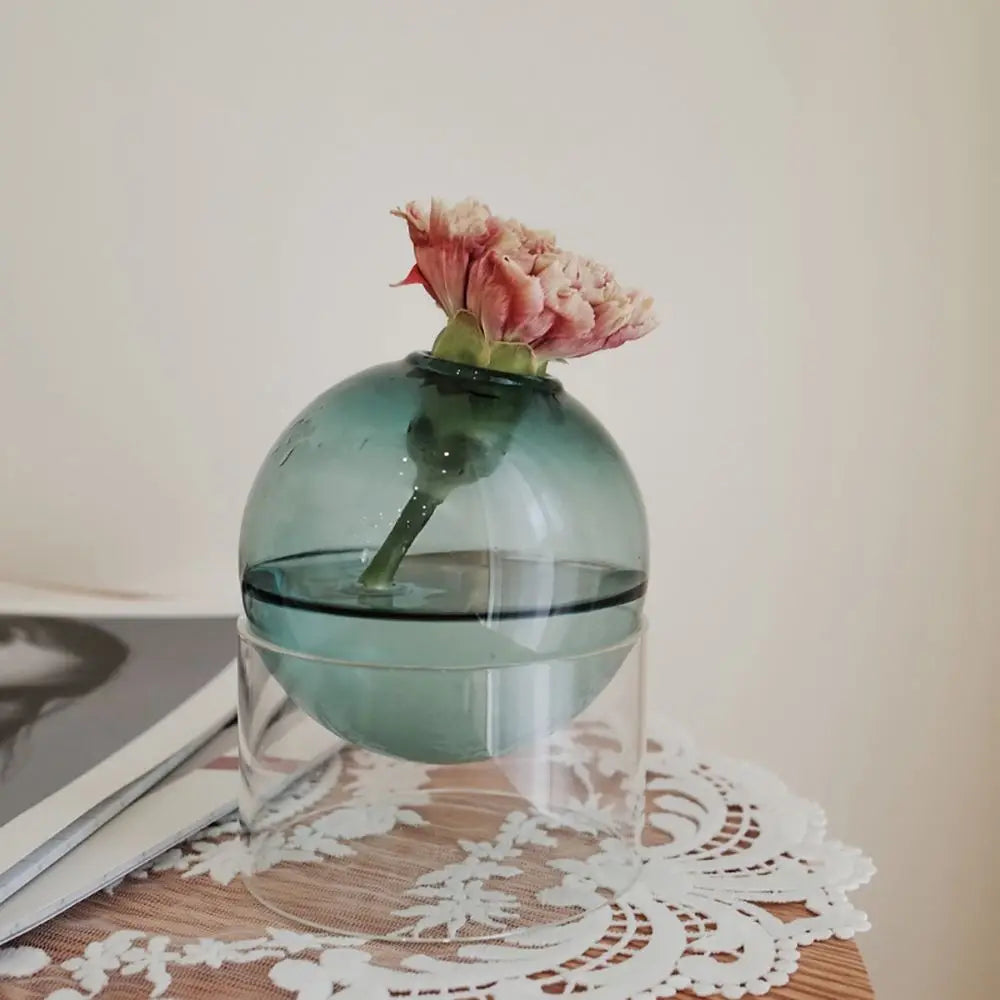 Vase Soliflore Boule en Verre Coloré