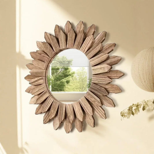 Kaira-Miroir Soleil Bohème en Bois
