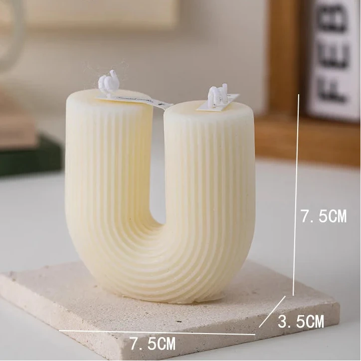 Rainbow-Bougie design sculpturale – décoration élégante et chaleureuse