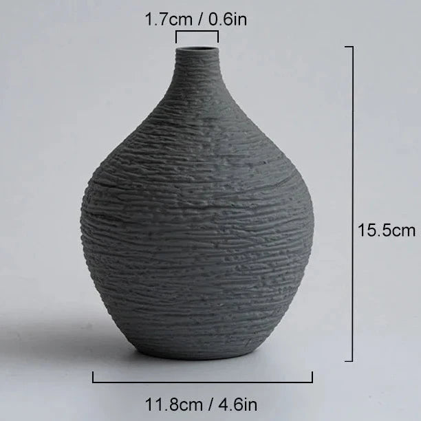 Valo-Vase décoratif en céramique style nordique – Élégance minimaliste