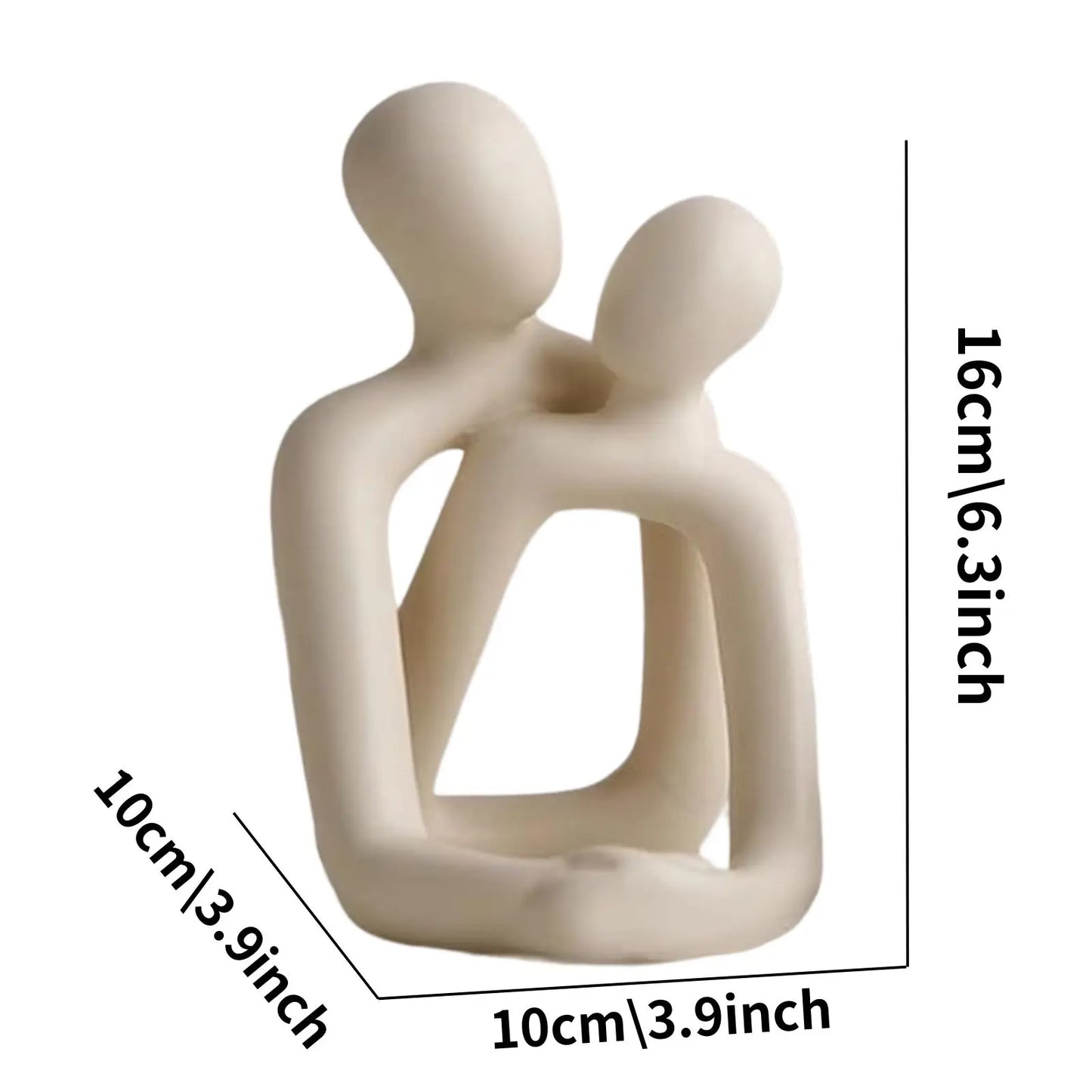 Flamme-Statue décorative en résine – Couple minimaliste porte-bougie