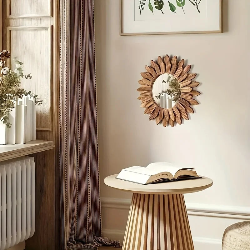 Kaira-Miroir Soleil Bohème en Bois