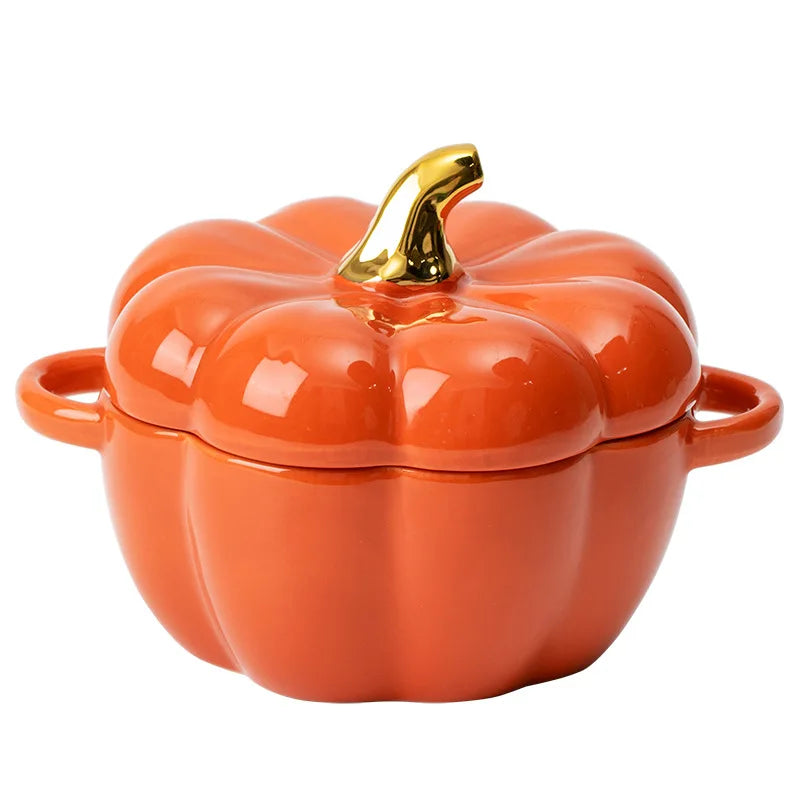 Bol citrouille en céramique avec couvercle – Décoration & art de la table