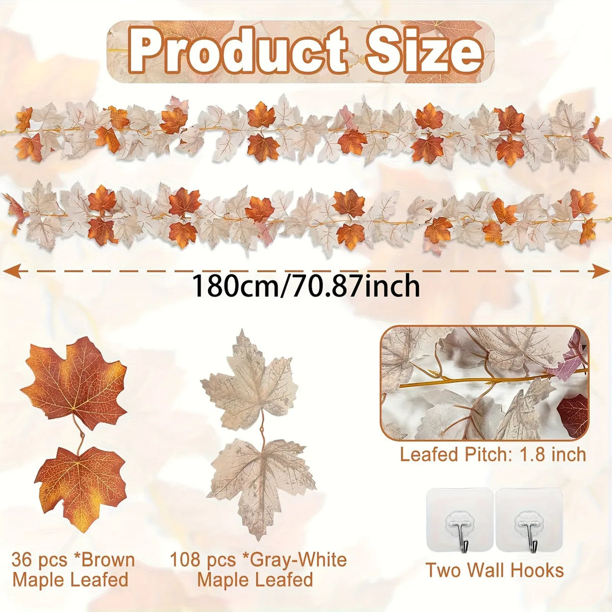 Guirlande de feuilles d’érable – Décoration d’automne