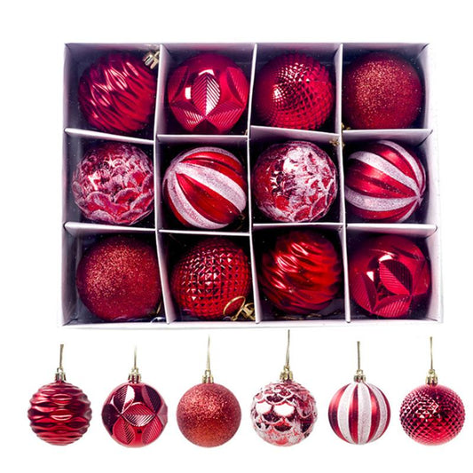 12 Boules de Noël – Ø 6 cm – Lot de 12