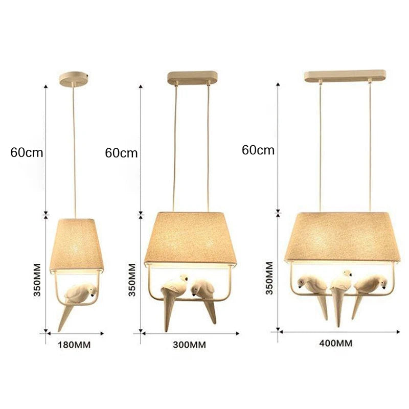 Bird-Suspension oiseaux design – lumière blanche ou chaude
