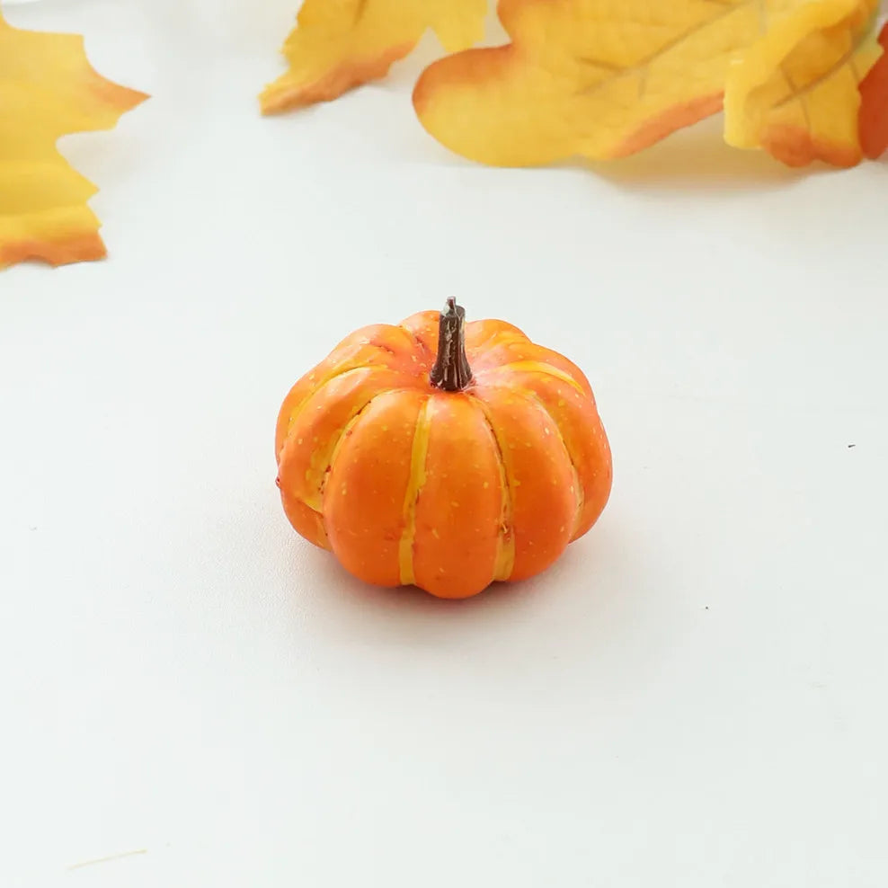 Lot de 10 mini citrouilles artificielles – Décoration d’automne