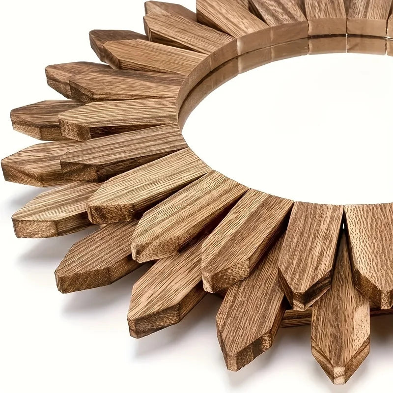 Kaira-Miroir Soleil Bohème en Bois