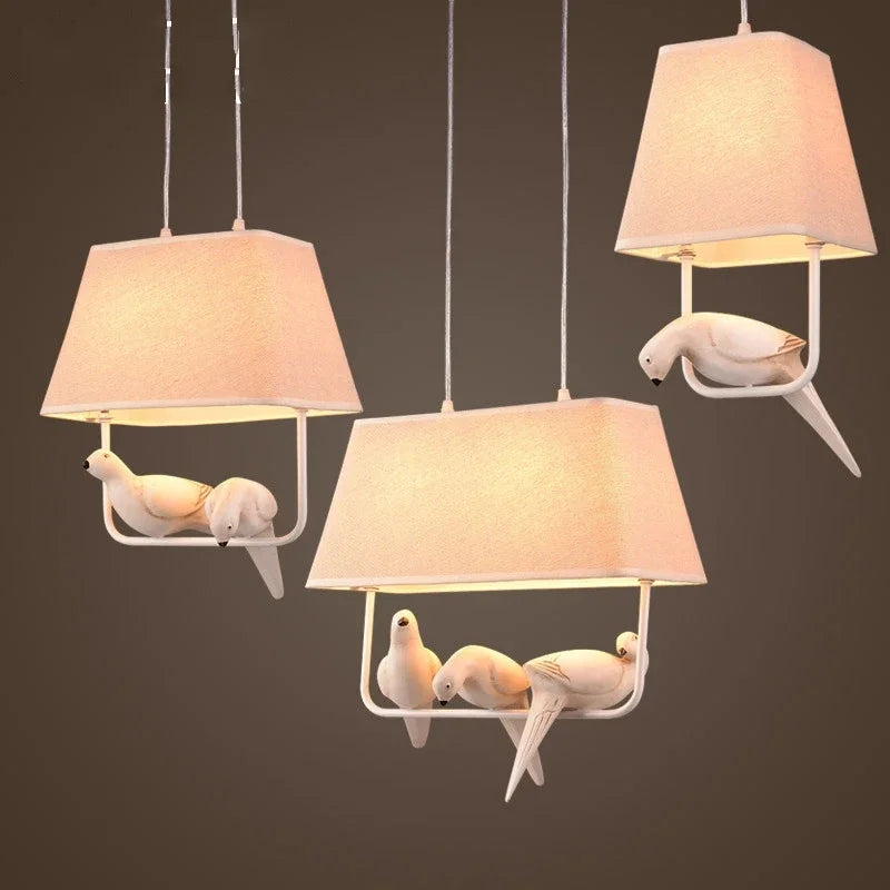 Bird-Suspension oiseaux design – lumière blanche ou chaude
