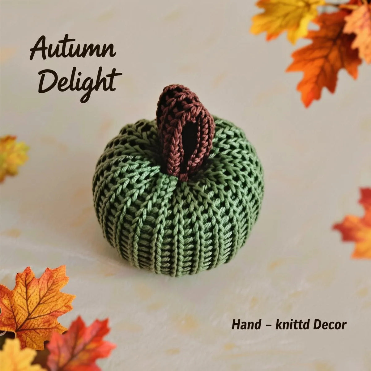Citrouille décorative tricotée – Ornement doux pour l’automne
